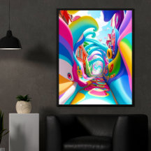 Wonderland vif : Salle pour enfants en graffiti co