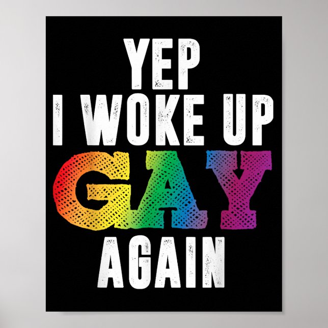 Affiche Woo Up Gay - Fierté Rainbow Queer Gay CSD Party LG (Devant)