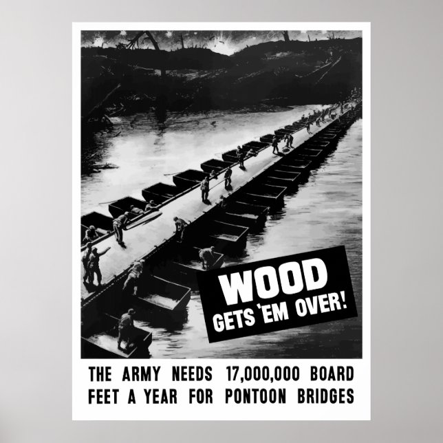 Affiche Wood Gets 'Em Over -- WW2 (Devant)