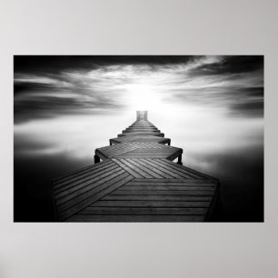 Affiche Wooden Footbridge over the Sea