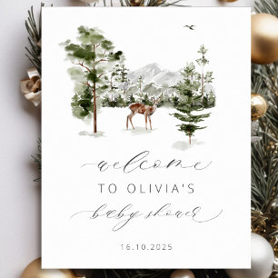 Affiche Woodland Adventure Attend Baby shower Bienvenue
