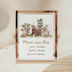 Affiche Woodland Animaux Aventure Await Maman Osa Bar