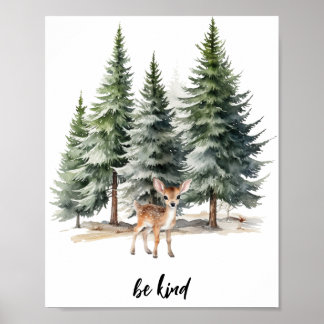 Affiche Woodland Be kind Nursery