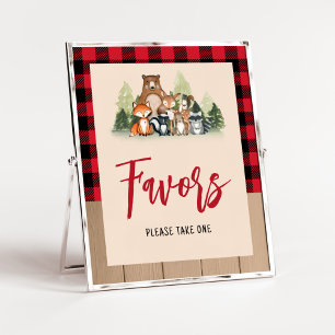 Affiche Woodland Lumberjack Baby shower Faveurs