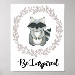 Affiche Woodland Raccoon Imprimer
