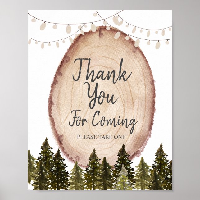 Affiche Woodland Winter Forest Merci pour la prochaine aff (Devant)
