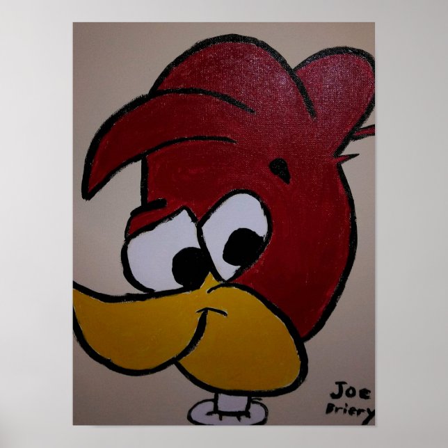 Affiche Woody Woodpecker Inspiré Ventilateur Art (Devant)