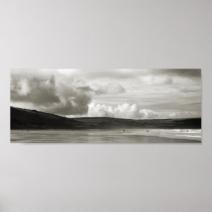 Affiche Woolacombe beach, Devon, Royaume-Uni
