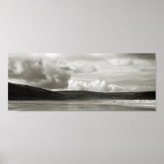 Affiche Woolacombe beach, Devon, Royaume-Uni