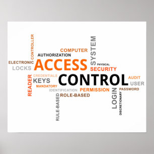 Affiche word cloud - access control