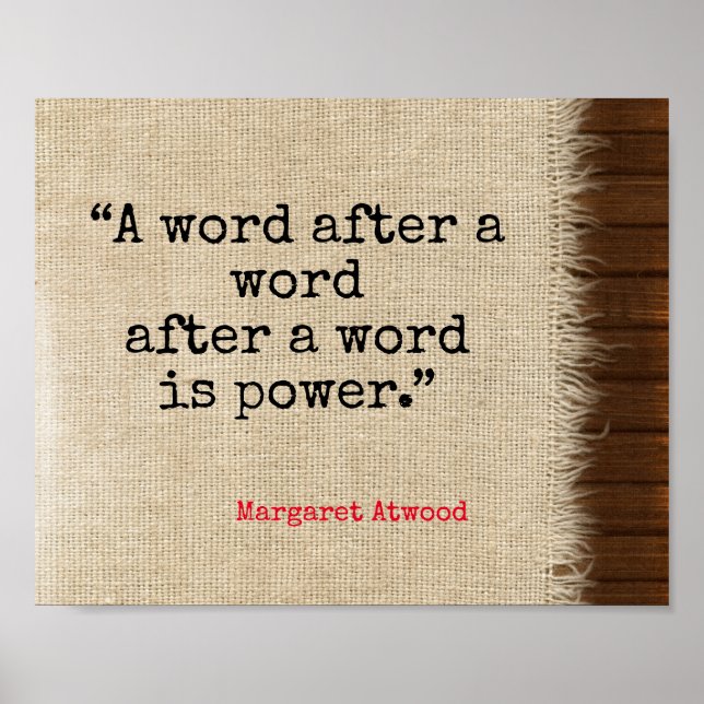 Affiche Word is Power Quote  (Devant)