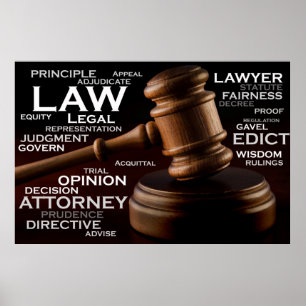 Affiche Words of the Legal industry