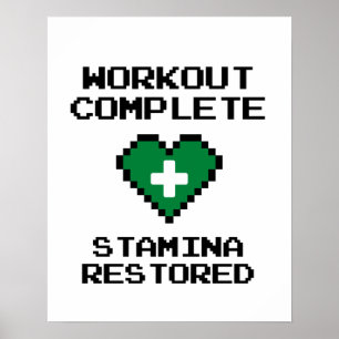 Affiche Workout Complete Stamina Points Restored