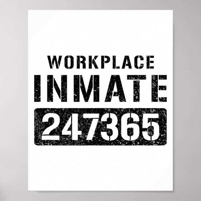 Affiche Workplace Worker Prisoner Inmate Halloween Costume (Devant)