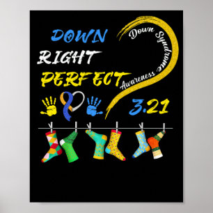 Affiche World Down Syndrome Day Awareness Socks 21 March