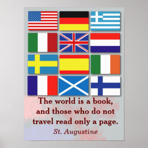 Affiche World is a book - St. Augustine