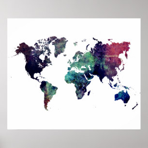 Affiche world map