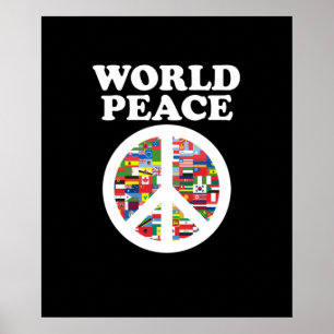 Affiche World Peace Support Earth Day Lover Graphisme