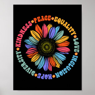 Affiche World Peace Supporter Tournesol Floral tenue type