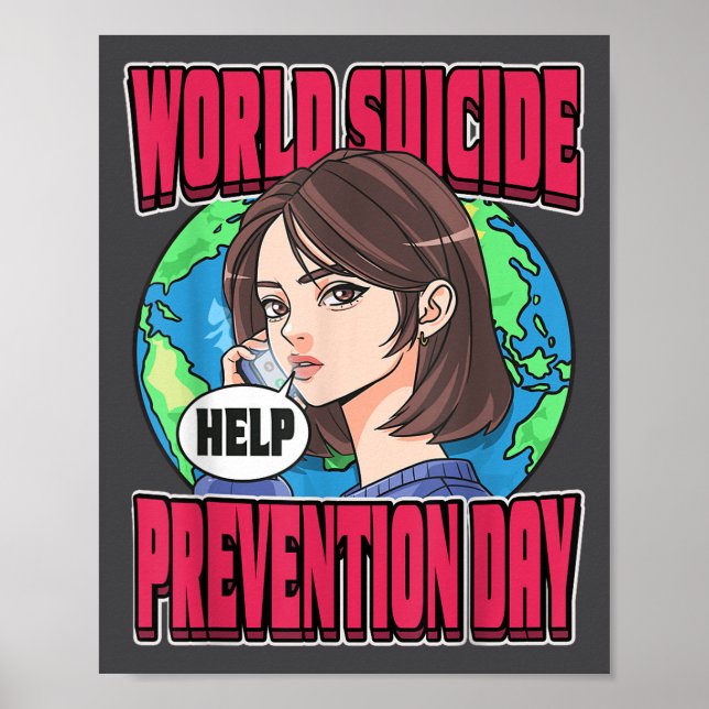Affiche World Suicide Prevention Day Awareness September 1 (Devant)