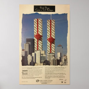 Affiche World Trade Center Publicité Vintage New York