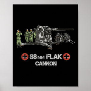 Affiche World War 2 German 88 mm