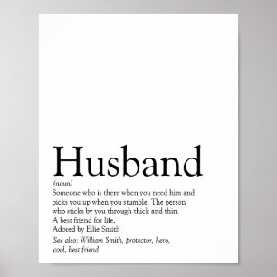 Affiche World's Best Ever Husband Definition Modern Fun