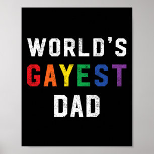Affiche Worlds Gayest Papa mignon Gay pride Lgbt Fête des