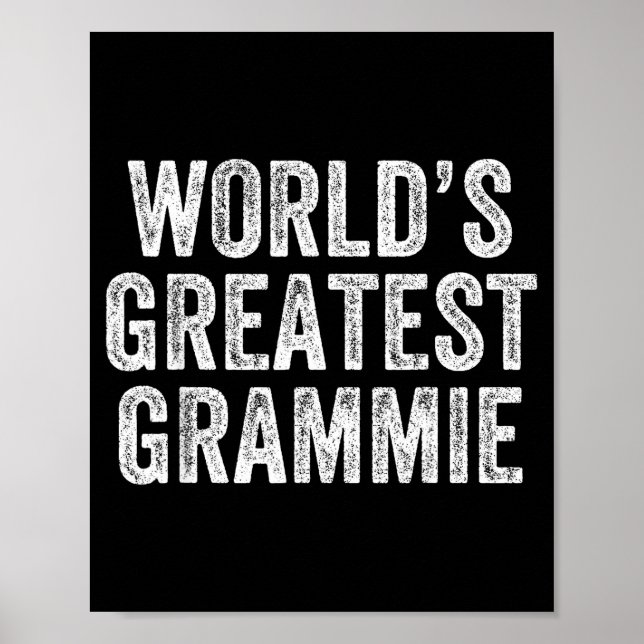 Affiche World's Greatest Grammie Funny Grandma Joke Mother (Devant)