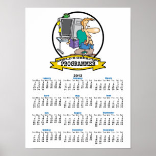 AFFICHE WORLDS GREATEST PROGRAMMER MEN CARTOON