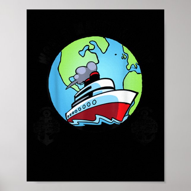 Affiche World's Maritime Daddy Ship Seaman Captain Husband (Devant)