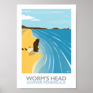Affiche Worm's Head - Rhossili Bay Beach