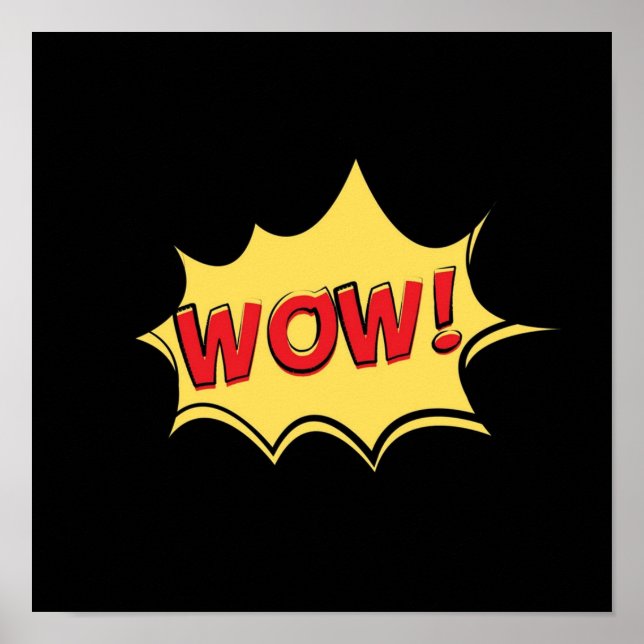 Affiche WOW, bande dessinée (Devant)