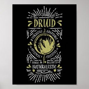 Affiche Wow Druide Joueur de Rôle Gamer 1