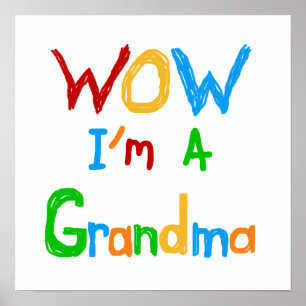 Affiche WOW Je suis un grand-mère T-shirts et cadeaux