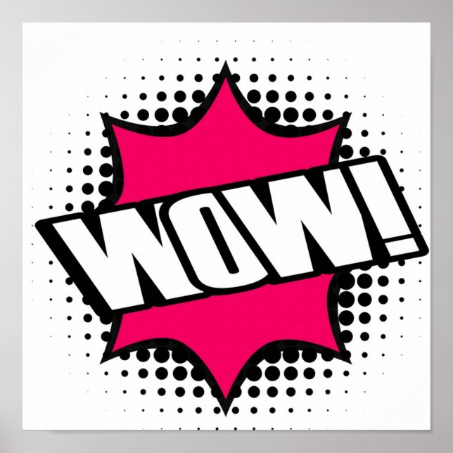 Affiche WOW Style de dessin de la vieille école (Devant)