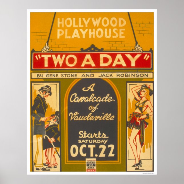 Affiche WPA CavalcadeVaudeville1938 (Devant)