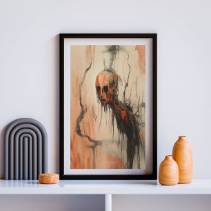 Affiche Wraith en fleur - Imaginaire sombre surréaliste