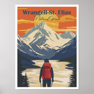Affiche Wrangell St Elias Alaska Artisanat Travel Place