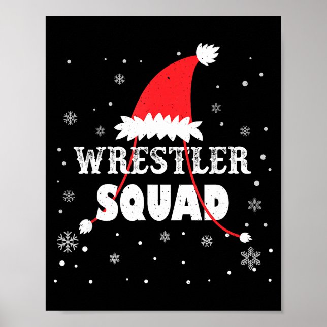 Affiche Wrestler Squad Christmas Wrestling Matching Xmas  (Devant)