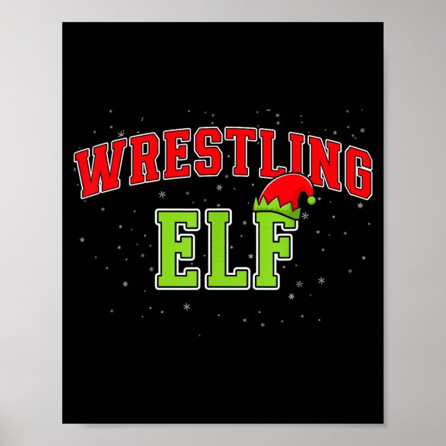 Affiche Wrestling Elf Christmas Family Matching Group Xmas (Devant)