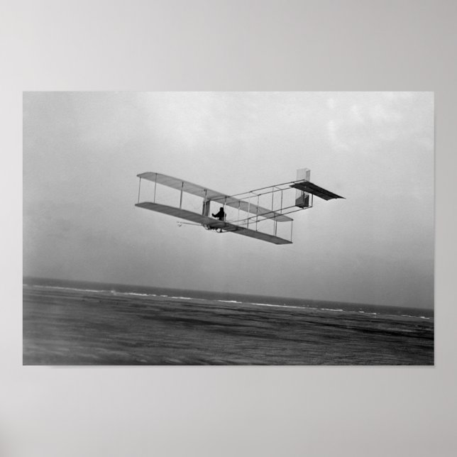 Affiche Wright Brothers Glider En Vol - Kitty Hawk (Devant)