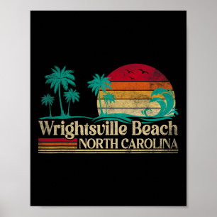 Affiche Wrightsville Beach North Carolina Famille Vacances