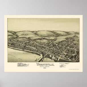 Affiche Wrightsville, PA Carte panoramique - 1894