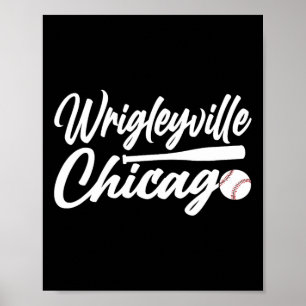 Affiche Wrigleyville Chicago Baseball américain
