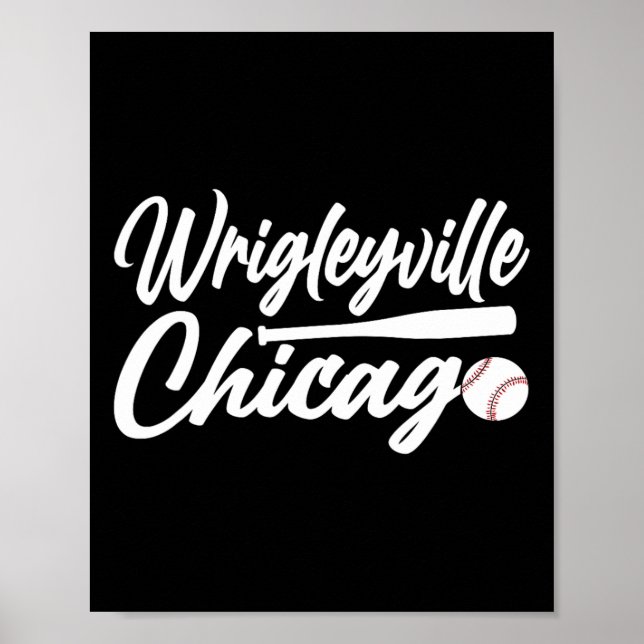 Affiche Wrigleyville Chicago Baseball américain (Devant)