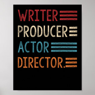 Affiche Writer Producer Actor Director Filmmaker Gifts