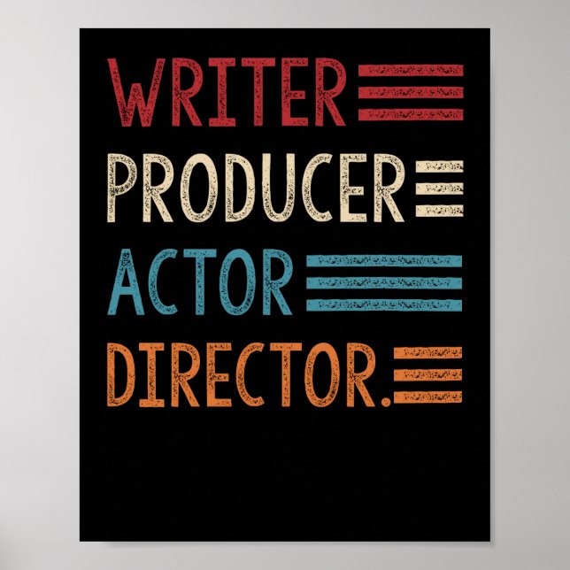 Affiche Writer Producer Actor Director Filmmaker Gifts (Devant)