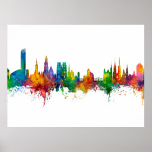 Affiche Wroclaw Poland Skyline