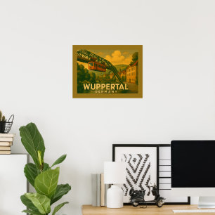 Affiche Wuppertal Allemagne Art de Ville